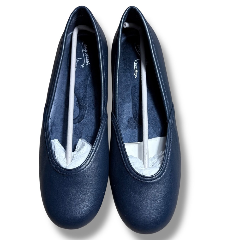 Easy Street Comfort Wave Navy Blue Ballet Flats Womens Size 8.5 N Narrow - Picture 10 of 11